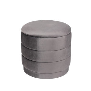 Storage Ottoman Grey with Tray Top 39x37cm