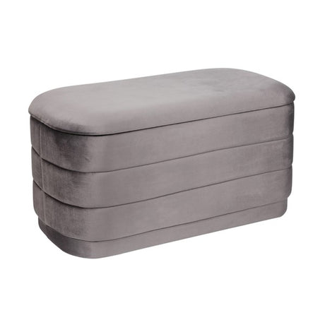 Storage Ottoman Grey with Tray Top 76x38cm - OCCASIONAL FURNITURE - Beattys of Loughrea