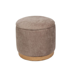 Pouffe Style Storage Ottoman with Tray Top 45x41cm