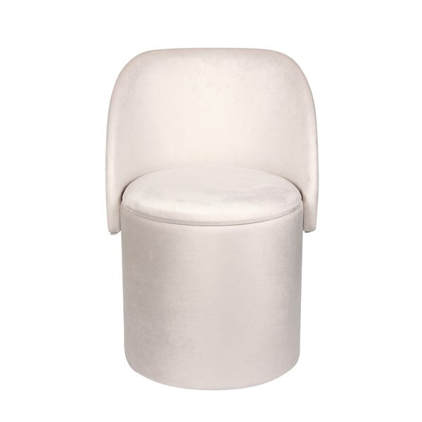 Chair Storage Ottoman Ivory 50x46x71cm