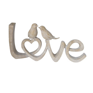 Love with Birds Resin Plaque 37x19cm