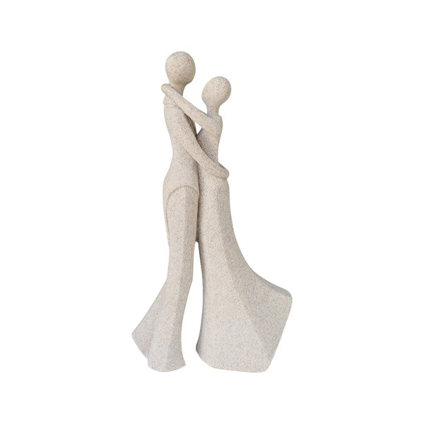 Embracing Couple Resin Sculpture 13x24cm