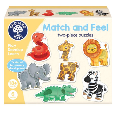 Orchard Toys Match and Feel Two-Piece Jungle Puzzles - JIGSAWS - Beattys of Loughrea