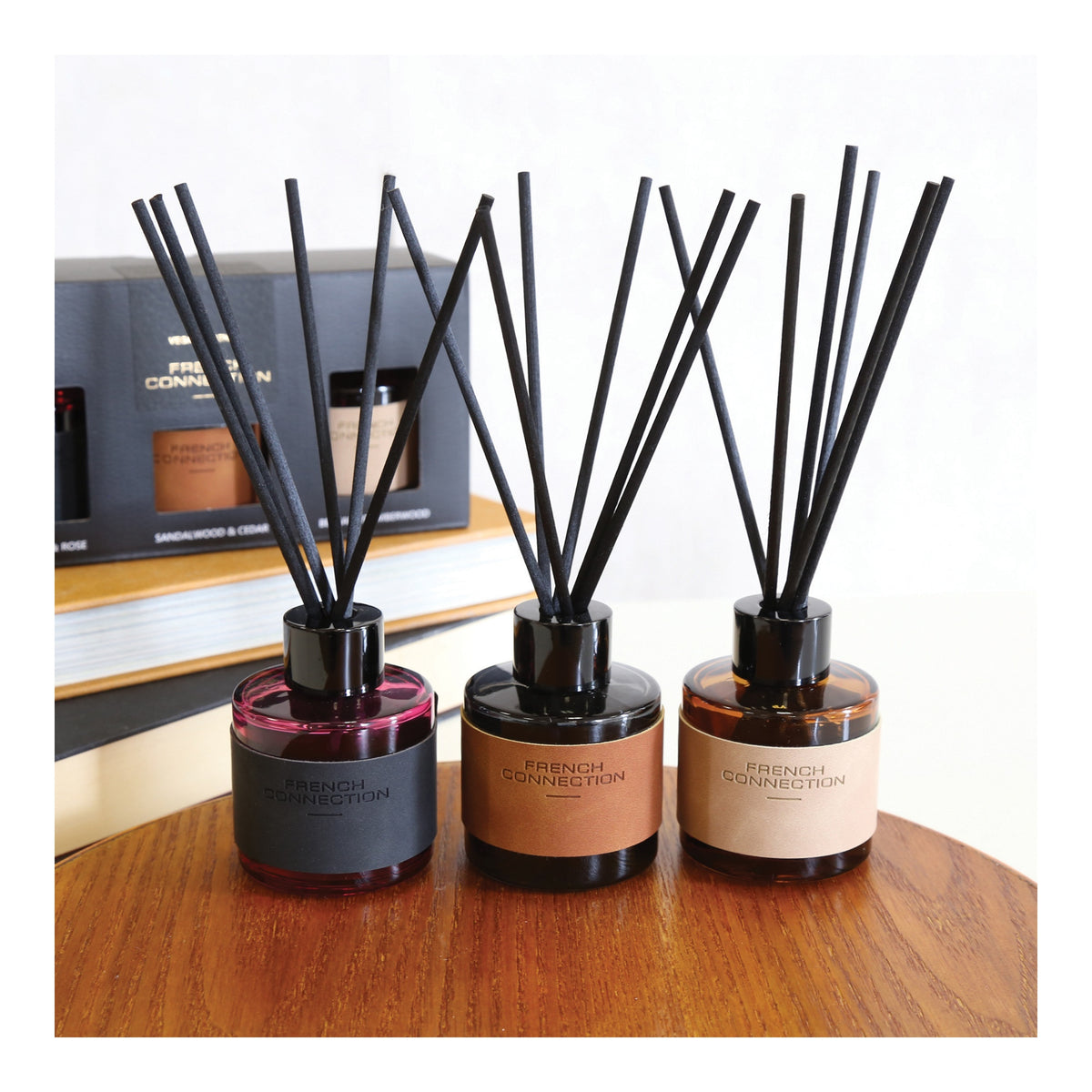 Leather Collection Reed Diffuser Gift Set 3 x 50ml — French Connection