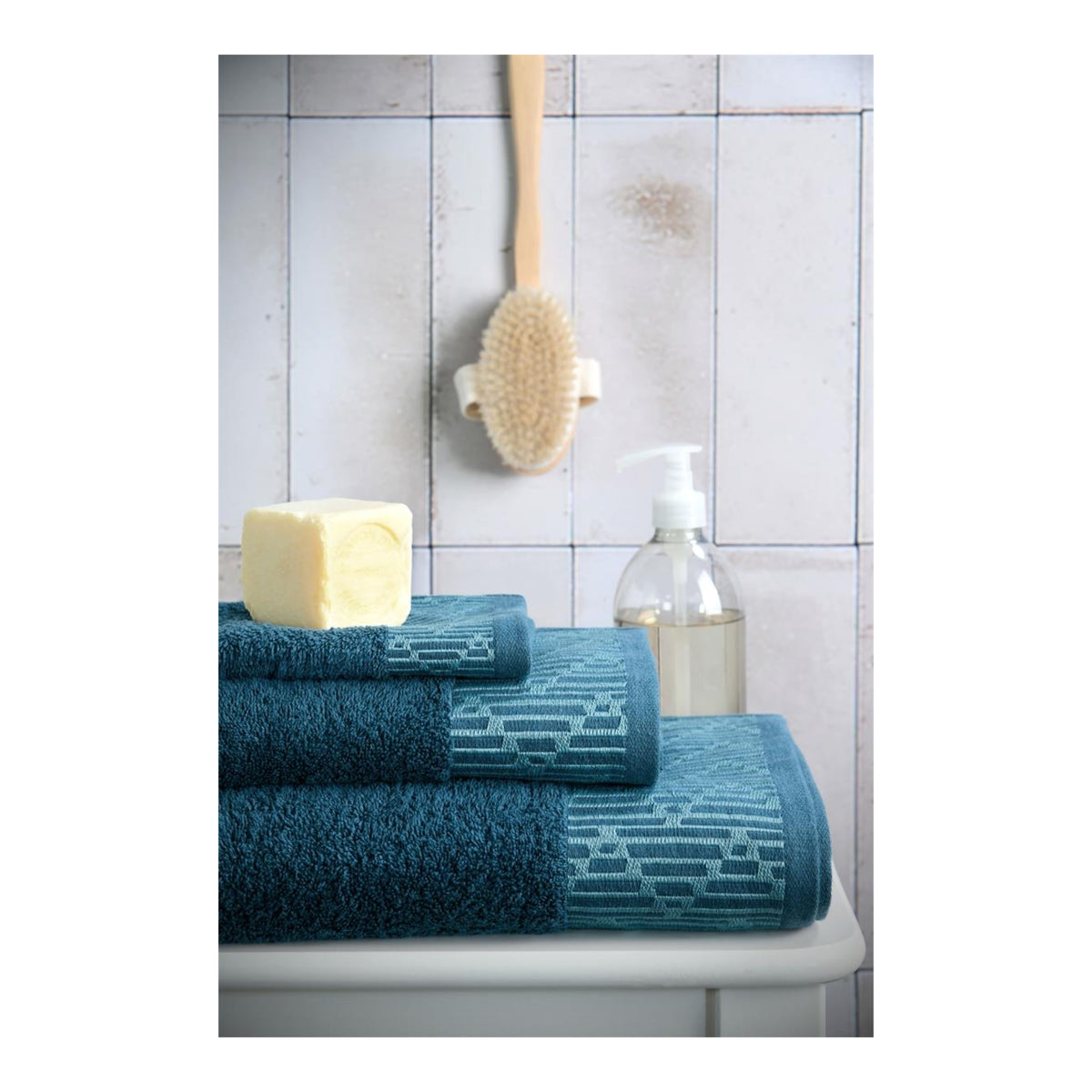 STOF Tuli Hand Towel, Petrol Blue, 30x50cm - TOWELS FACECLOTHS - Beattys of Loughrea