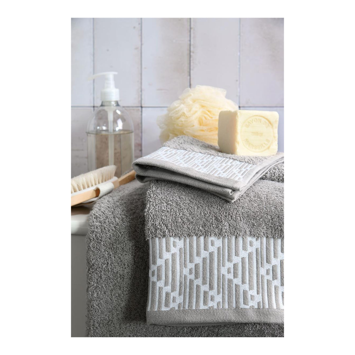 STOF Tuli Bath Towel, Taupe, 50x90cm - TOWELS FACECLOTHS - Beattys of Loughrea