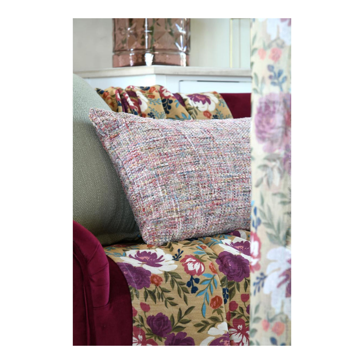 STOF Augusta Cushion, Pink, 30x50cm