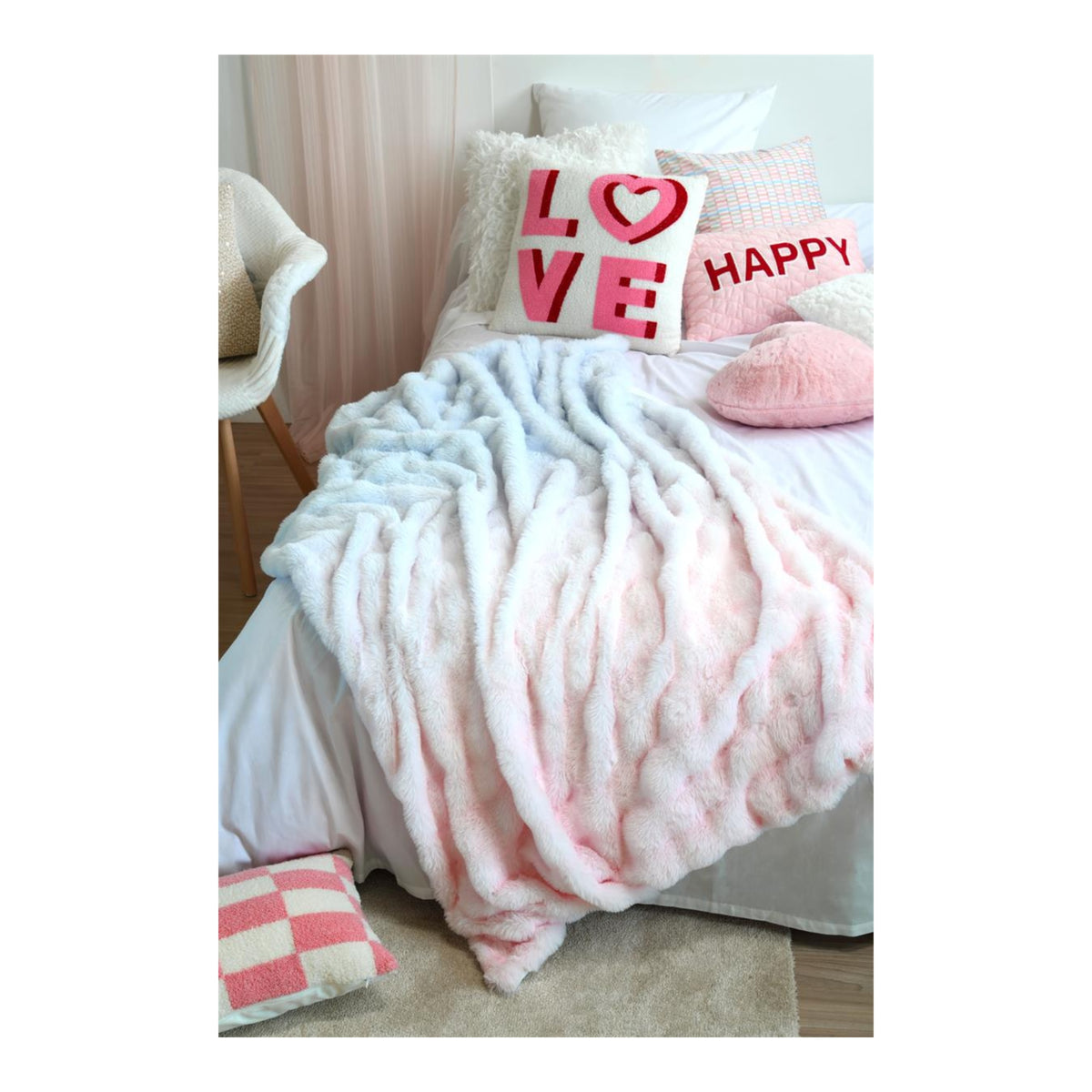 STOF Punky Throw, Pink, 120x150cm
