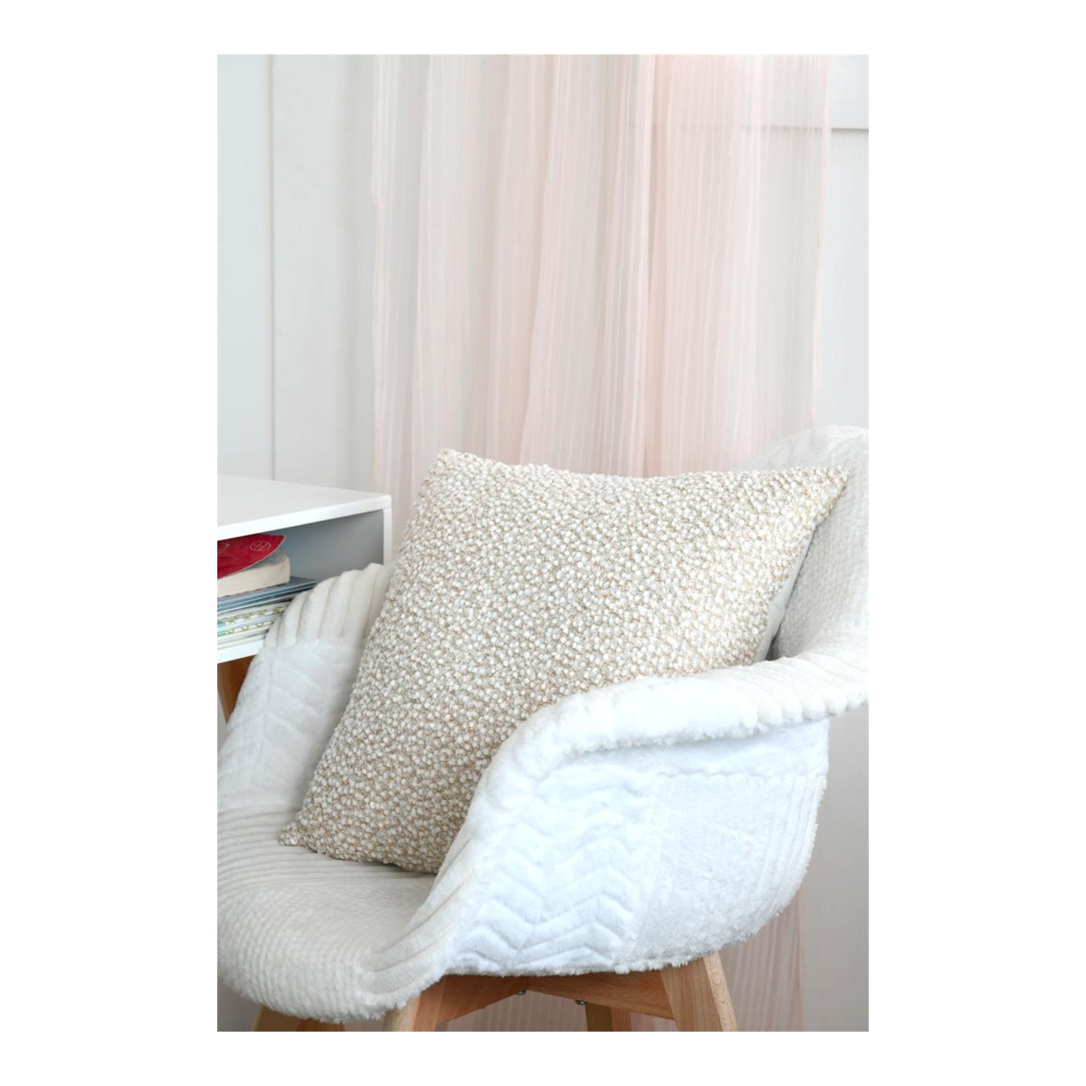 STOF Punky Cushion, Cream, 45x45cm - CUSHIONS/COVERS - Beattys of Loughrea
