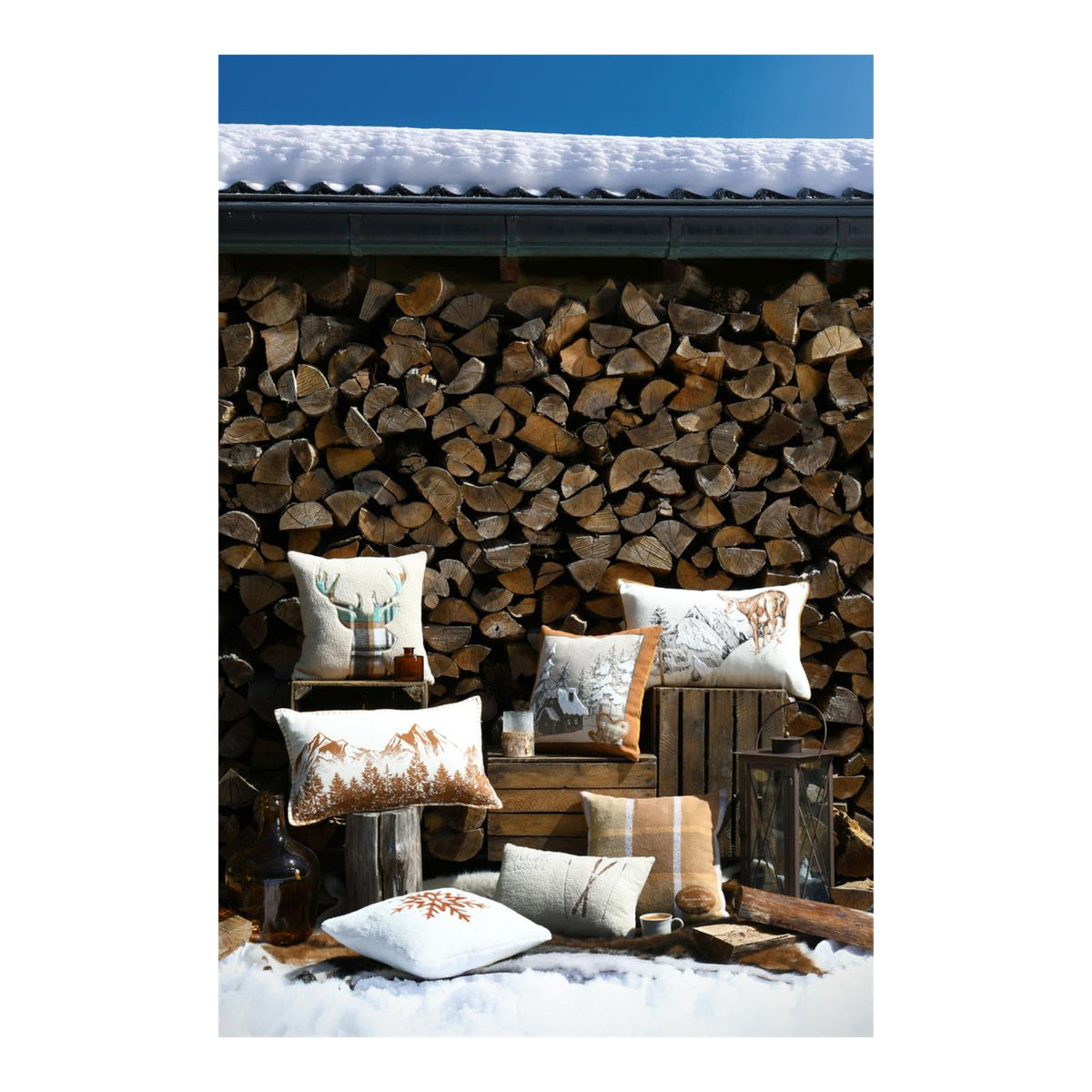 STOF Wildforest Cushion, Green, 45x45cm - CUSHIONS/COVERS - Beattys of Loughrea