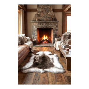 STOF Granon Faux Fur Rug, Natural, 95x120cm - CUSHIONS/COVERS - Beattys of Loughrea