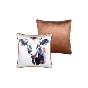 STOF Fernande Cow-Print Cushion, Brown, 50x50cm