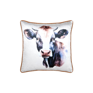 STOF Fernande Cow-Print Cushion, Brown, 50x50cm