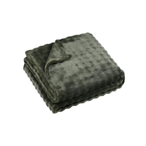 STOF Warmy Faux Fur Throw, Khaki, 180x220cm
