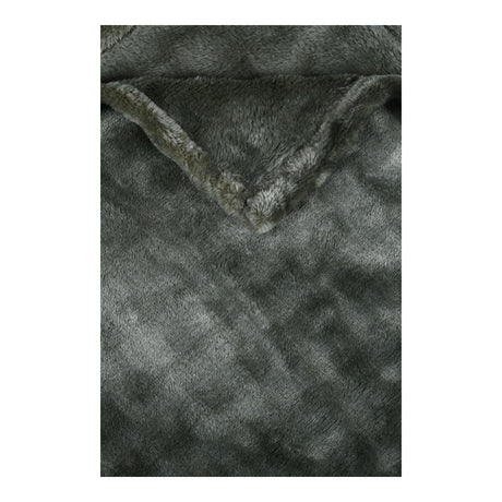 STOF Warmy Faux Fur Throw, Khaki, 180x220cm