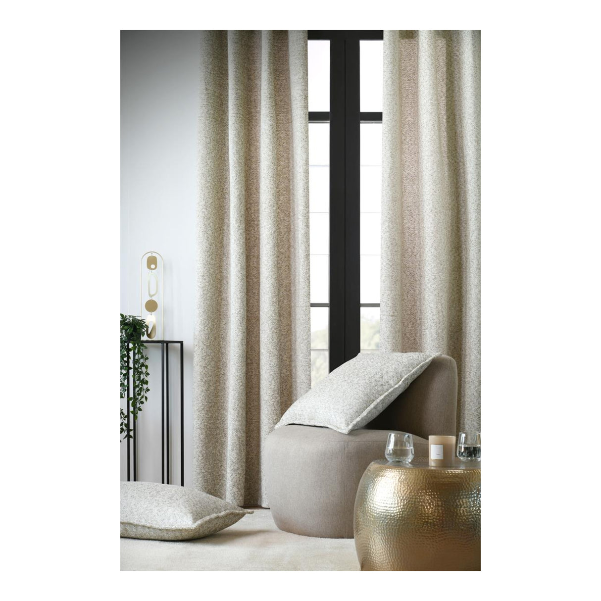 STOF Dublin Chenille Jacquard Cushion, Natural, 45x70cm - CUSHIONS/COVERS - Beattys of Loughrea