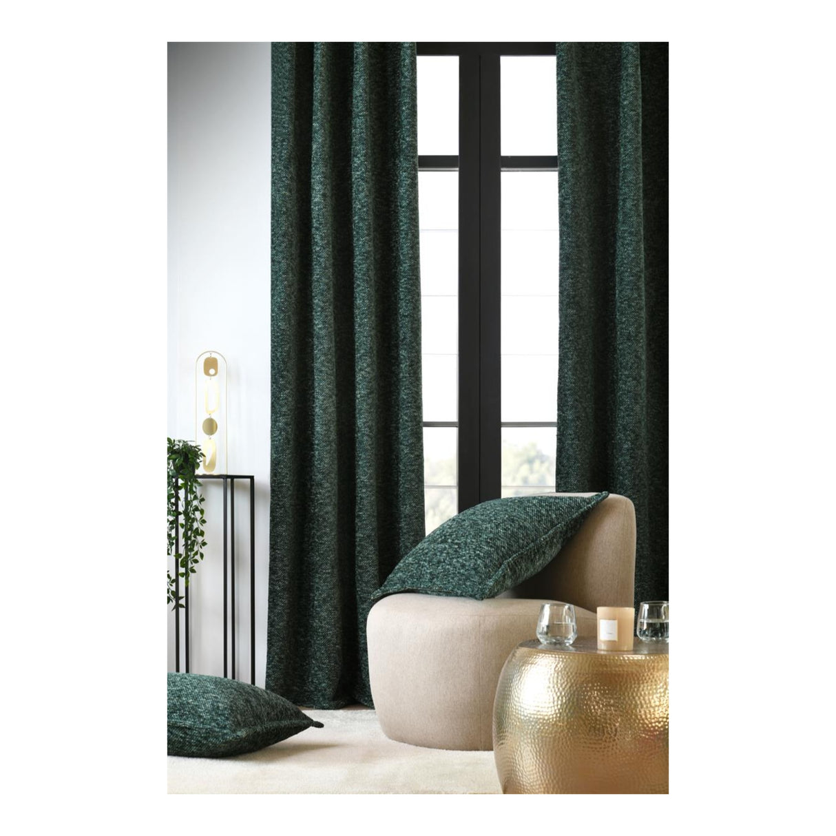 STOF Dublin Chenille Jacquard Cushion, Khaki, 45x70cm - CUSHIONS/COVERS - Beattys of Loughrea