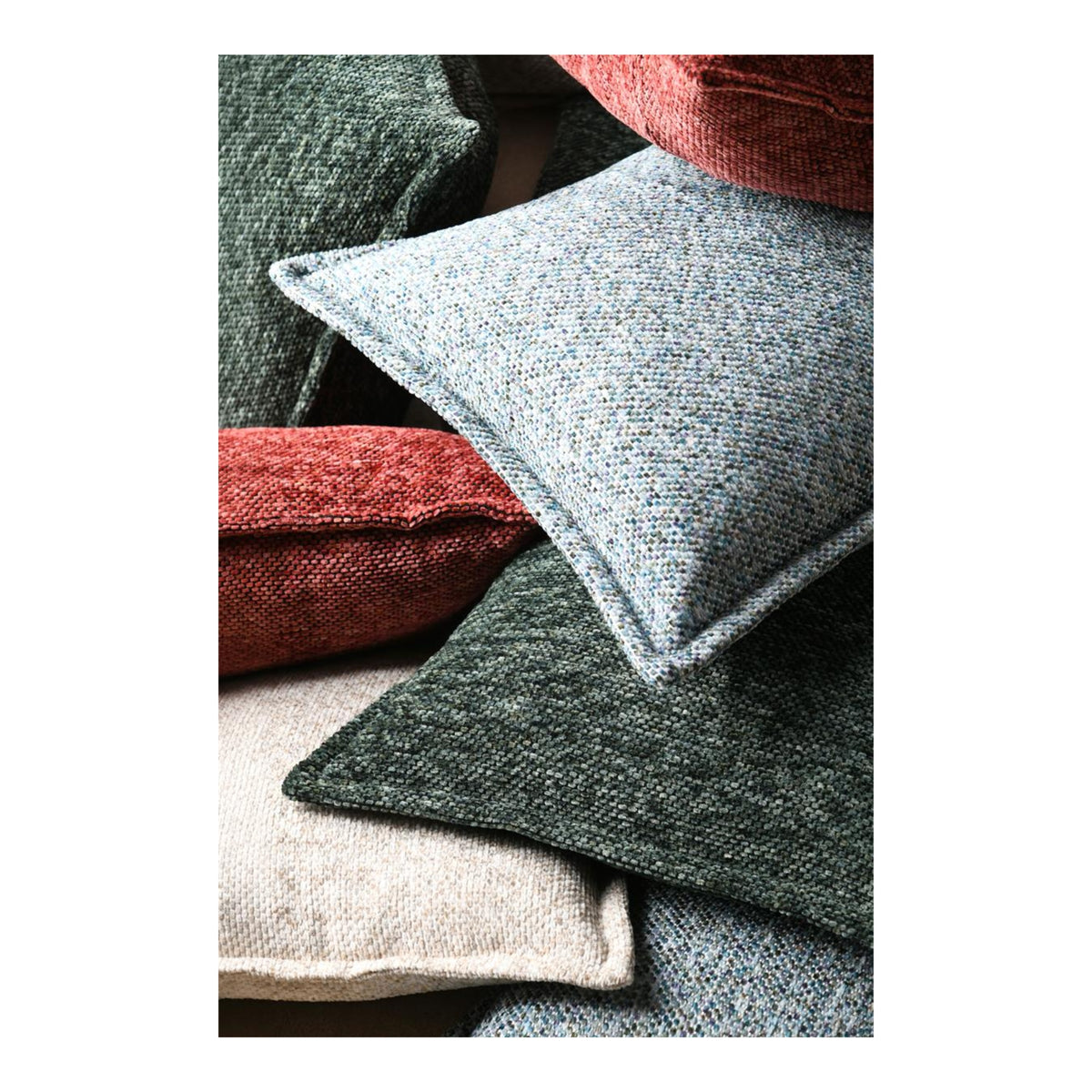 STOF Dublin Chenille Jacquard Cushion, Khaki, 45x70cm - CUSHIONS/COVERS - Beattys of Loughrea