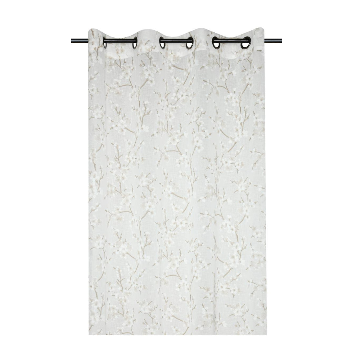 STOF Livani Floral Sheer Curtain, Natural, 140x240cm - CURTAINS - READY MADE - Beattys of Loughrea