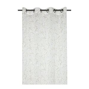 STOF Livani Floral Sheer Curtain, Natural, 140x240cm - CURTAINS - READY MADE - Beattys of Loughrea