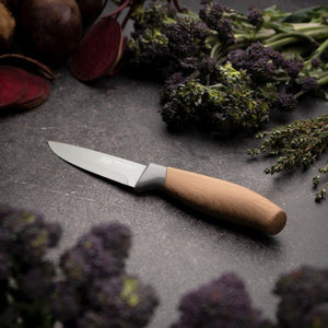 Taylor's Eye Witness Brooklyn 5 Piece Kitchen Knife Set with Bonus Sharpener, Beech