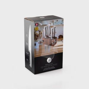 Taylor's Eye Witness Berkeley 5 Piece Stainless Steel Knife Block Set, Acacia Wood & Acrylic