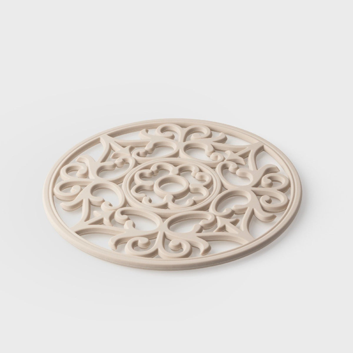 Taylor's Eye Witness Vintage Round Silicone Trivet & Placemat, Oyster, 19.5cm