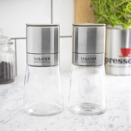 Sabatier Professional Marseille Salt, Pepper & Spice Mill Set of 2, 14cm - TEA/COFFEE MAKER/BODUM/MILLS - Beattys of Loughrea