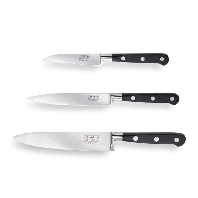 Sabatier Professional 3-Piece Starter Set – Paring, Utility & 6in Chef's Knife
