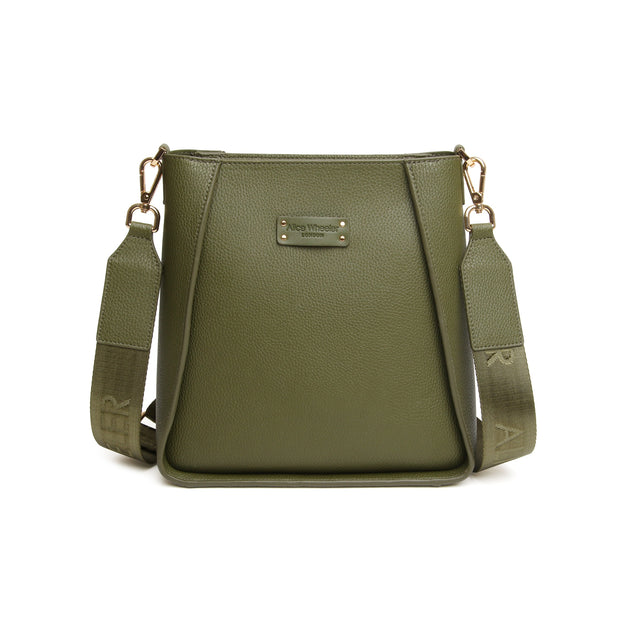 Alice Wheeler Olive - Kensington Cross Body Bag - HANDBAGS, MANBAGS, SHOPPING BAGS - Beattys of Loughrea