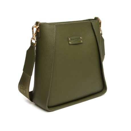Alice Wheeler Olive - Kensington Cross Body Bag - HANDBAGS, MANBAGS, SHOPPING BAGS - Beattys of Loughrea