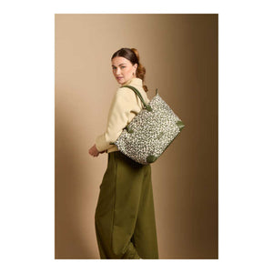 Alice Wheeler Olive Leopard - Shoreditch Large Tote Bag