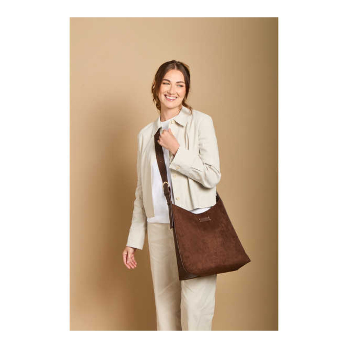 Alice Wheeler Chocolate - Kensington Hobo - HANDBAGS, MANBAGS, SHOPPING BAGS - Beattys of Loughrea