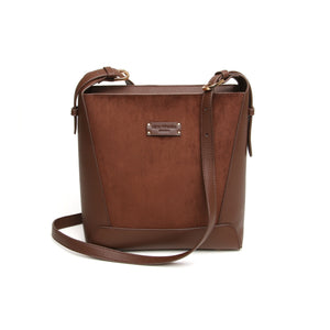 Alice Wheeler Chocolate Suede - Kensington Cross Body Bag
