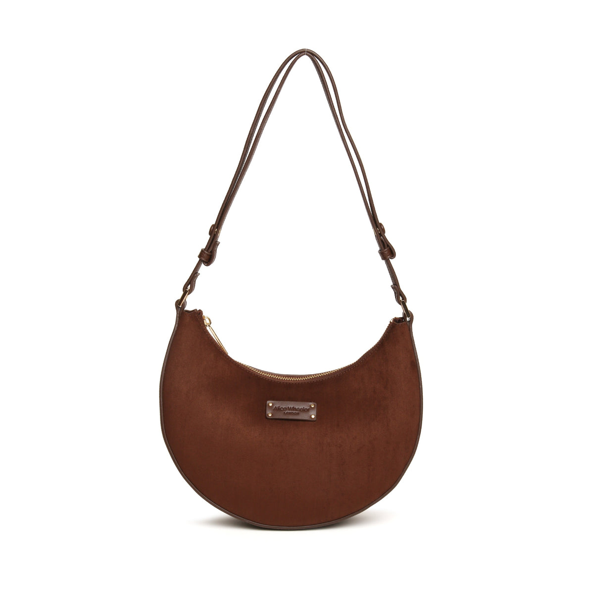 Alice Wheeler Chocolate Suede - Kensington Shoulder / Cross Body Bag