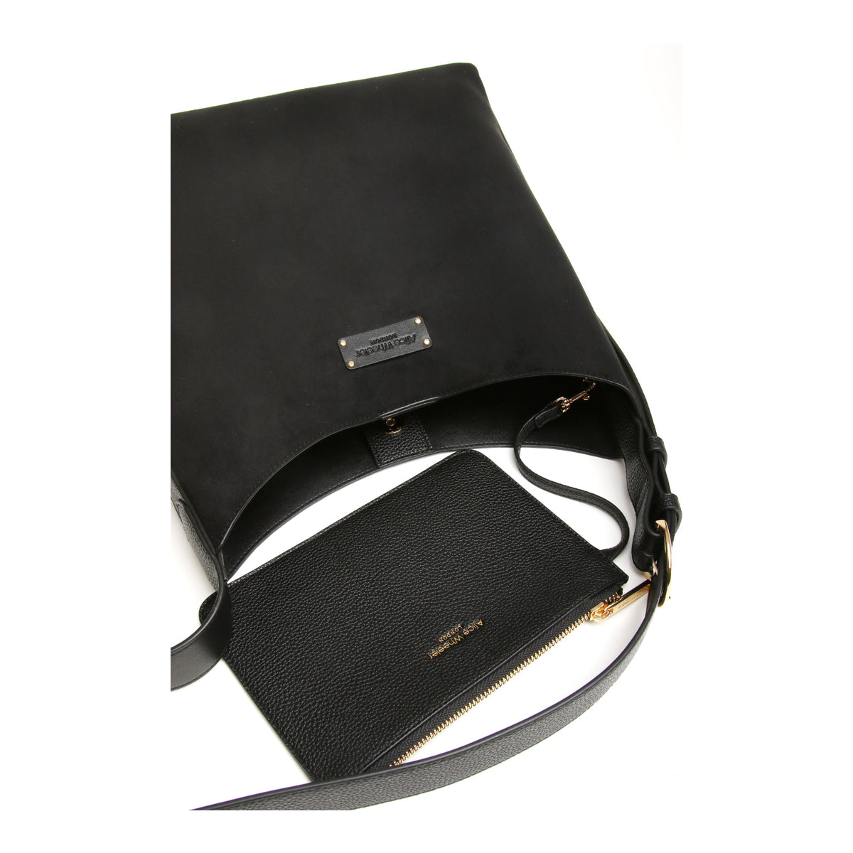 Alice Wheeler Black Suede - Kensington Hobo