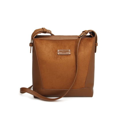 Alice Wheeler Fudge Suede - Kensington Cross Body Bag - HANDBAGS, MANBAGS, SHOPPING BAGS - Beattys of Loughrea