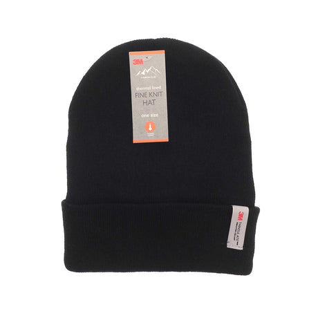 Fine Knit Thermal Beanie Hat with 3M Thinsulate – Black - ADULTS SCARF, HAT, GLOVE, SOCKS - Beattys of Loughrea