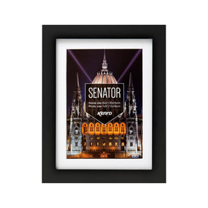 Kenro Senator Black Wood Photo Frame, 7x5in with 6x4in Mat