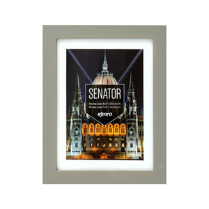 Kenro Senator Grey Wood Photo Frame, 8x10in with 8x6in Mat