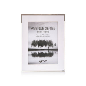 Kenro Avenue Silver Plated Photo Frame, 9x7in with 7x5in Mat