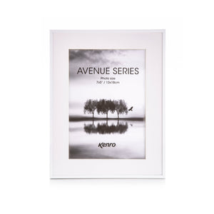 Kenro Avenue White Photo Frame, 9x7in with 7x5in Mat