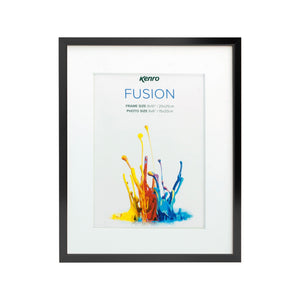 Kenro Fusion Classic 8x6in Photo Frame with 6x4in Mat, Black