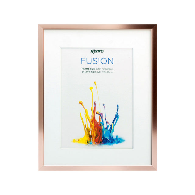 Kenro Fusion Classic 10x12in Photo Frame with 8x10in Mat, Rose Gold