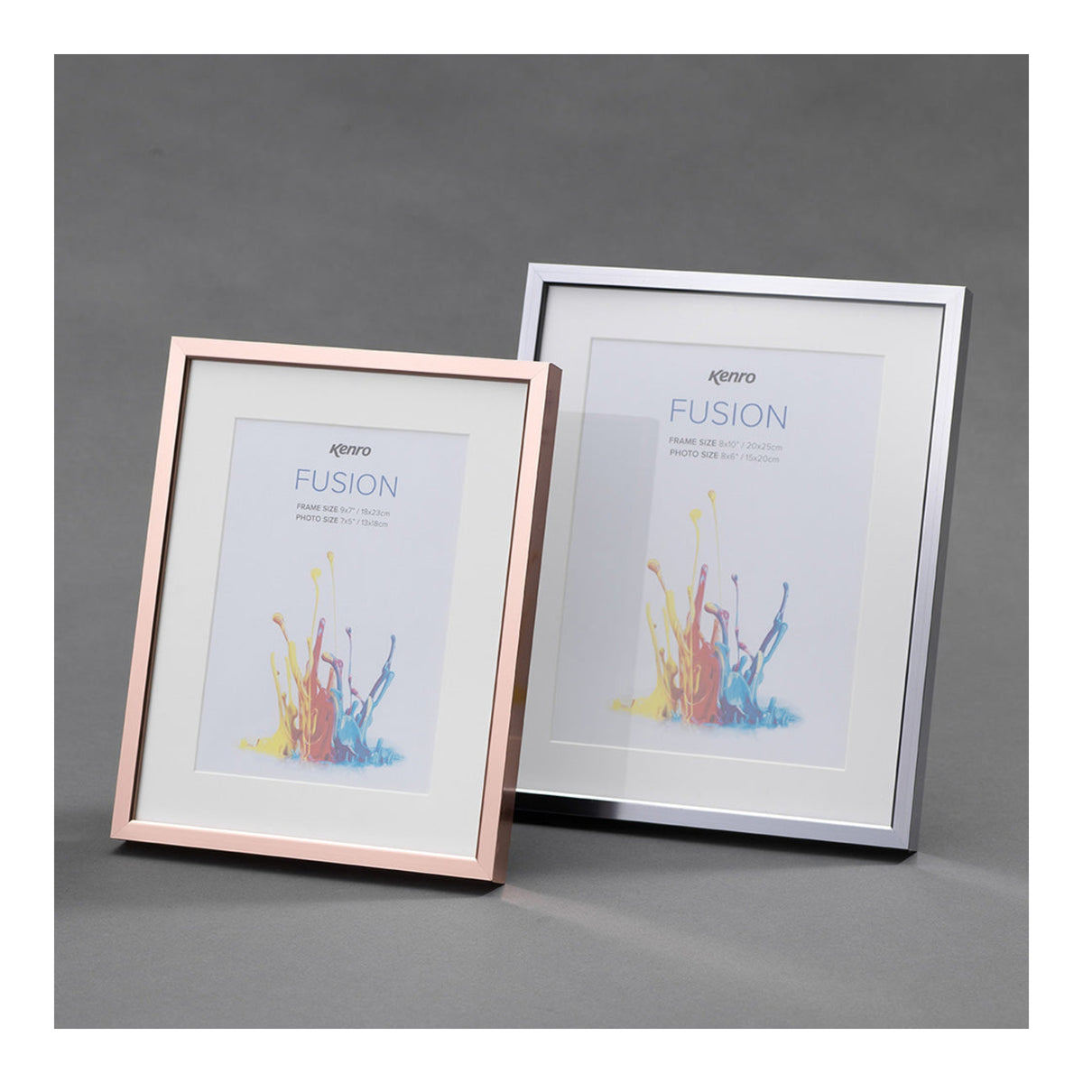 Kenro Fusion Classic 10x12in Photo Frame with 8x10in Mat, Rose Gold