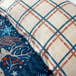 WINTER STAGS DUVET SET BLUE DOUBLE PWIND2C