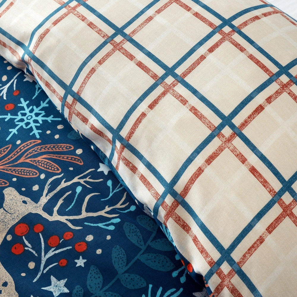 WINTER STAGS DUVET SET BLUE KING PWIND3C