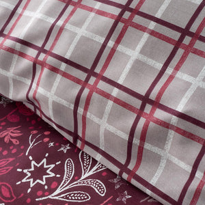 WINTER STAGS DUVET SET BURGUNDY KING PWIND3M