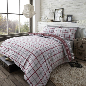 WARM ALASKA DUVET SET BURGUNDY SINGLE MWARD1G