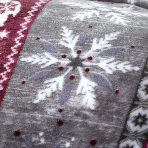 WARM ALASKA SHERPA FLEECE THROW BURGUNDY 130X170CMS UWAR1G